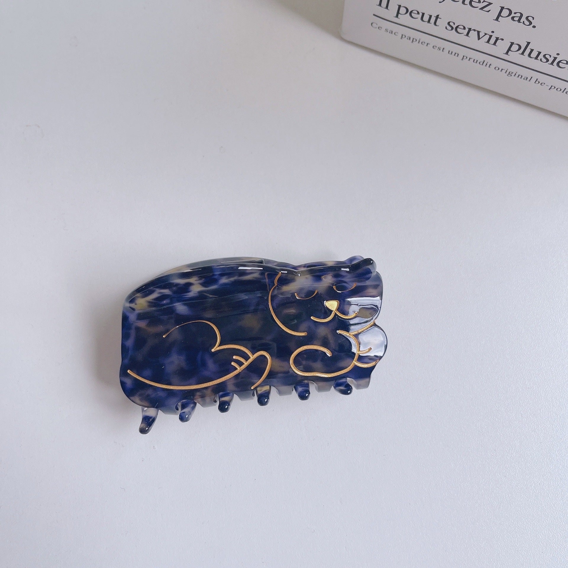 Wholesale Tortoiseshell Siamese Orange Cat Acetate Hairpin Catch